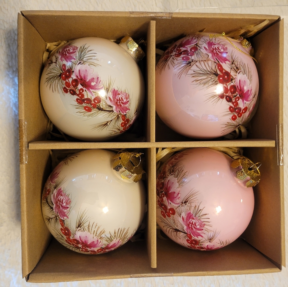 Allen + Roth 4" Glass Ornaments
